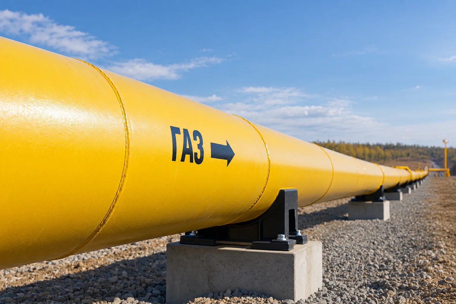 Какое давление в магистральной газовой трубе